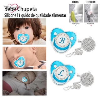 Chupeta Personalizada Do Bebê Chupeta Azul Bebê 26 Letras Para Com Capa Protetora Contra Poeira