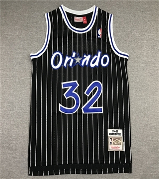 Jermaine ONeal #32 NBA Magic Camisa Esportiva Logo Retro Preta Nova Versão De Basquete Embroidered basketball jersey
