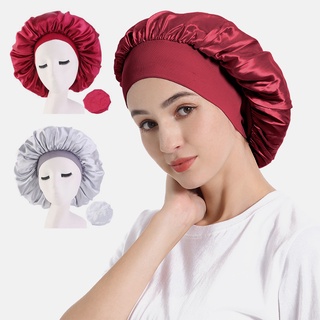 Novo chapéu de Cetim nightcap da moda de alta qualidade adequado para boné noturno feminino de cabelo elástico encaracolado