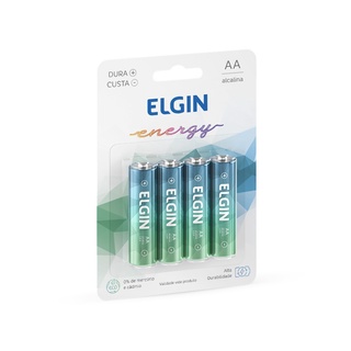 Pilha alcalina pequena AA com 4 unidades - Elgin