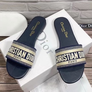 Dior Sandálias Bordadas 2022 Para Férias/Viagem (Com Caixa)