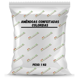 Amêndoas Confeitadas Coloridas - Delicioso Snack - 1kg (1)