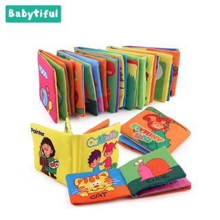 Livro Infantil de Pano Itens de Desenvolvimento de Inteligência Para Bebês Arte Cognitiva de Pano Brinquedos Educativos de 0 A 2 Anos de Idade