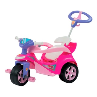 Triciclo Motoca Infantil Baby Trike Evolution Rosa Biemme Carrinho