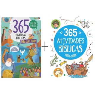 Kit Com 2 Livros Bíblicos - 365 Atividades / 365 Historias