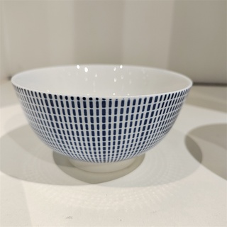 Tigela de cerâmica estampado tigela de porcelana de sopa azul 360-440ML