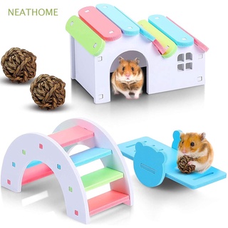 Neathome Gangorra Ponte De Brinquedo De Estimação Mastigar Brinquedos Pequenos Animais Exercício Cuidados Com Os Dentes Casa Hamster Rainbow Hamster Brinquedos