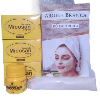 Micosan Kit Clareador Avançado de Axilas, virilha, pescoço e manchas na pele 1 pomada 50g 1 sabonete 90g 1 argila 100g