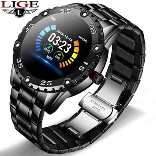 LIGE Smart Watch Heart rate Blood pressure Detection Sports Fitness Watch Waterproof Bluetooth Connection For Android iOS SmartWatch Men