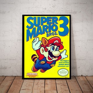 Quadro Decorativo Retro Nerd Geek Super Mario Bros 3 42x29cm (1)