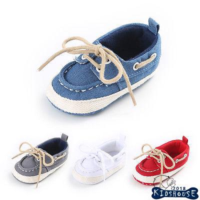Sapato Jeans Infantil Unissex Sola Flexível Para Recém-nascido