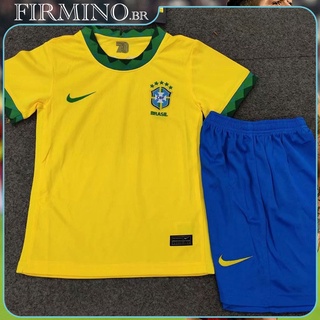 Brasil Infantil Futebol Camisa Personalizada Nome Numero