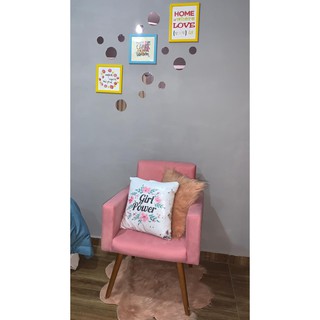 Kit 02 Cadeiras Poltronas Decorativa Sala Oferta - Cor Rosa (2)