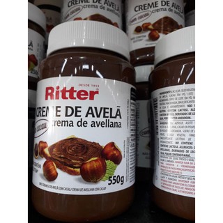 Creme De Avelã Doce c/ Cacau, Pote de 550g Chocolate Ritter