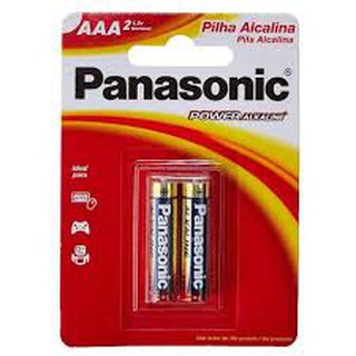 Pilha Panasonic Alcalina Palito AAA Cartela 02 Unidades (1)