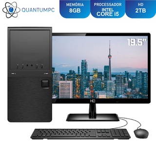 Computador Completo Intel Core i5 8GB HD 2TB Monitor 19.5" LED HDMI Áudio 5.1 canais Quantum Star