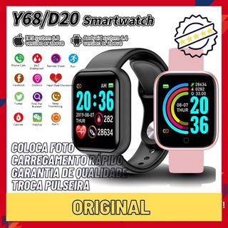 Smartwatch Y68 Relógio inteligente Bluetooth monitor fitness relogio impermeável (1)
