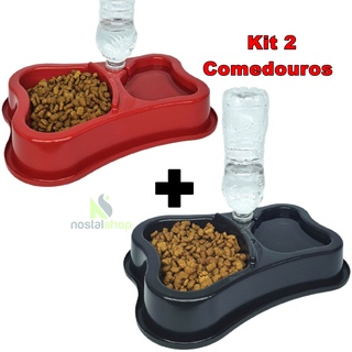 Kit 2 Comedouro Duplo Anti Formiga Pet Comedouro Bebedouro automático Suporte Garrafa - para cachorro gato coelho (4)