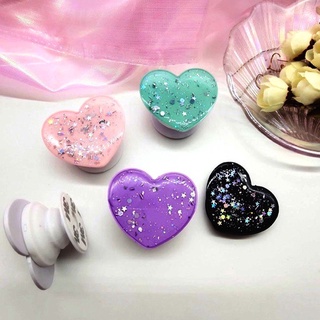 Pop Socket Lindos de Coração Com Glitter brilho Suporte de Dedo E Bancada Para Celular (3)