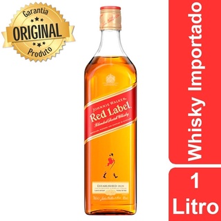 Whisky Red Label Johnnie Walter 1litro Original Com Caixa