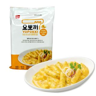 Yopokki Bolinho de Arroz Coreano Instantâneo sabor Molho de Cebola Cremosa Topokki Golden - 120 gramas (3)