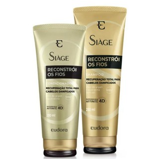 Eudora Siage Reconstrói Os Fios Kit Shampoo + Condicionador (Nova Versão)