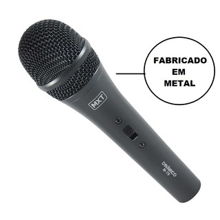 Microfone Profissional Dinâmico Metal M-78 Mxt + Cabo 3 Metros - Original MXT