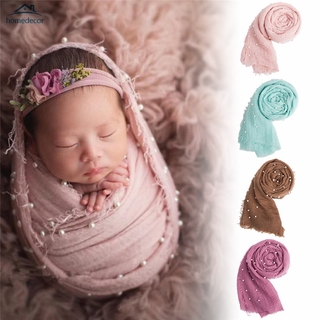 Adereços Fotografia Bebê Recém @ - @ Nascido Pérola Wraps Cobertor Newborn Estiramento Knit Envoltório Pano Bebê Longo Ripple Envoltório