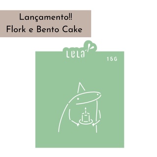 Stencil Flork e Bento Cake Lela Festas | Estêncil Flork Namorados Bento Cake