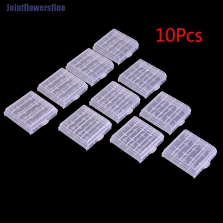 Joint 10x Titular Caso Caixa De Armazenamento De Plástico Capa Para Pilhas Aa Aaa Recarregável Super