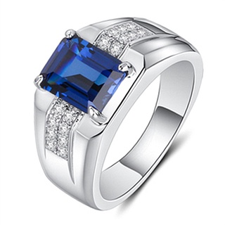 Anel de diamante original de prata 925 masculino moda dominador anel de gema Xin