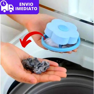 Filtro Coletor de Pelos Fiapos Flutuante Para Máquina de Lavar Roupa Reutilizável