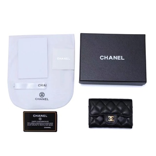 Chanel-Bolsa Feminina Versátil Pequena Porta Cartão E Moeda