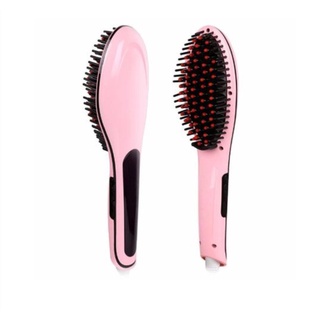 Escova Alisadora hair Beauty Star Bivolt - Rosa 110-220v promoçã rosa