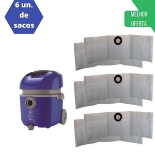 6 Sacos P/ Aspirador De Pó Electrolux Flex 1400 Ref.2177