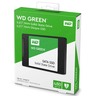 SSD WD GREEN, 480GB, SATA, LEITURA 545MB/s, GRAVAÇÃO 430MB/s - WDS480G2G0A
