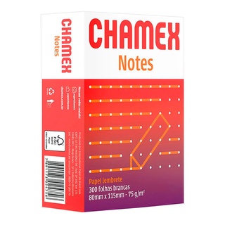 Bloco de anotações s/pauta Notes 80mmx115mm 300fls Chamex