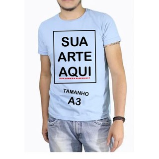 Camisa Camiseta Personalizada Unissex masculino ou feminino adulto Com Sua Estampa Foto Imagem Sua Arte Aqui (3)