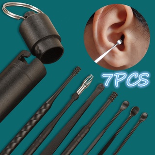 7 Pcs Earpick Ear Cleaner Colher Ferramenta De Limpeza Do Cuidado Da Orelha Kit Remoção De Cera De Ouvido Removedor