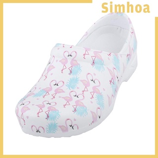 SIMHOA Sapato Feminino Resistente Ao Deslizamento Para Chef De Cozinha/Sapatos De Enfermagem/Trabalho Com Estampa De Flamingo (3)