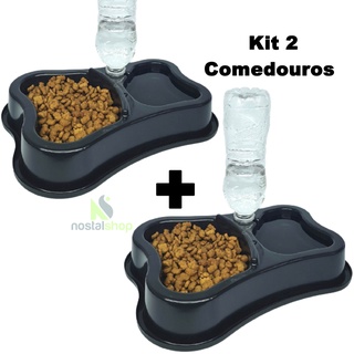 Kit 2 Comedouro Duplo Anti Formiga Pet Comedouro Bebedouro automático Suporte Garrafa - para cachorro gato coelho (5)