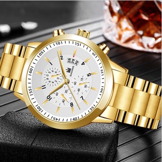 Three-eye creative watch alloy steel business watch leisure fashion quartz watch (3)