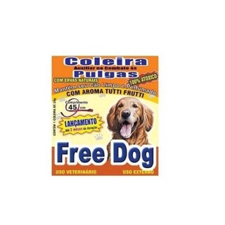 Coleira Natural Antipulgas 45cm Free Dog Cães Cachorro Pet