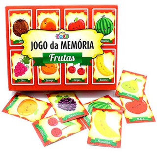 Jogo Da Memória Frutas 26 Peças Brinquedo Educativo