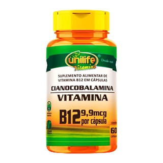 Vitamina B12 Cianocobalamina 450mg Unilife 60 Cáps