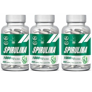 Kit 3 Spirulina 1000mg c/60 Capsulas Health Labs