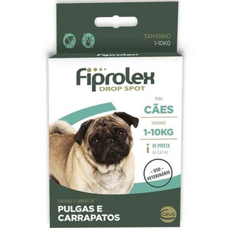 Antipulgas Fiprolex até 10kg Drop Spot 0.67ml Cães