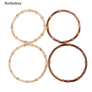 [Rut] 1Pair Round Bamboo Bag Handle for Handcrafted Handbag DIY Bags Accessories BR551