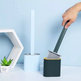 Escova Sanitária Lavatina Quadrada Silicone Limpar Vaso Privada Com Adesivo Para Parede Banheiro Toalete (1)