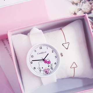 Motivo Casual Coreano Harajuku Relógio De Pulso Hello Kitty Para Mulheres (9)